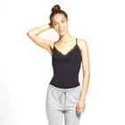 Xhilaration  Women's Jersey Shirred Bodysuit - Black, Size: M   () — photo 1