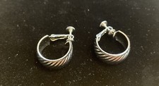 Small Silver Hoop Earrings With Screw Backs