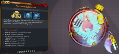 Objet Modifié (MOD) Borderlands 4 - Arme 'HOT SLUGGER' Avec Statistiques Boostées - Pour PC, PS5, Xbox