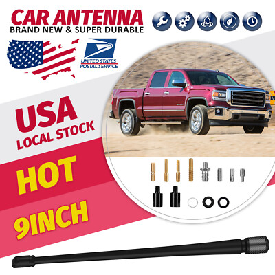 9'' Black AM FM Antenna Mast For 2000-2022 Toyota Tundra Tacoma FJ Cruiser