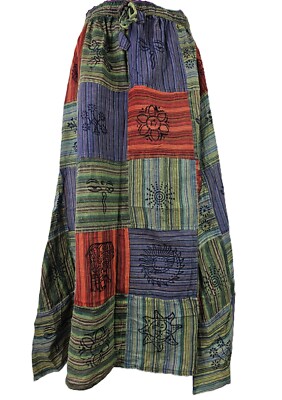 Handarbeit Patchwork Rock Festival Baumwolle Gummizug Bohemian Hippie Harem Baggy S10