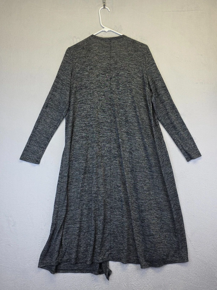 Cárdigan LuLaRoe Maxi Plumero Mujer M Gris Frente Abierto Bolsillos Elásticos Suéter Foto 2 de 4