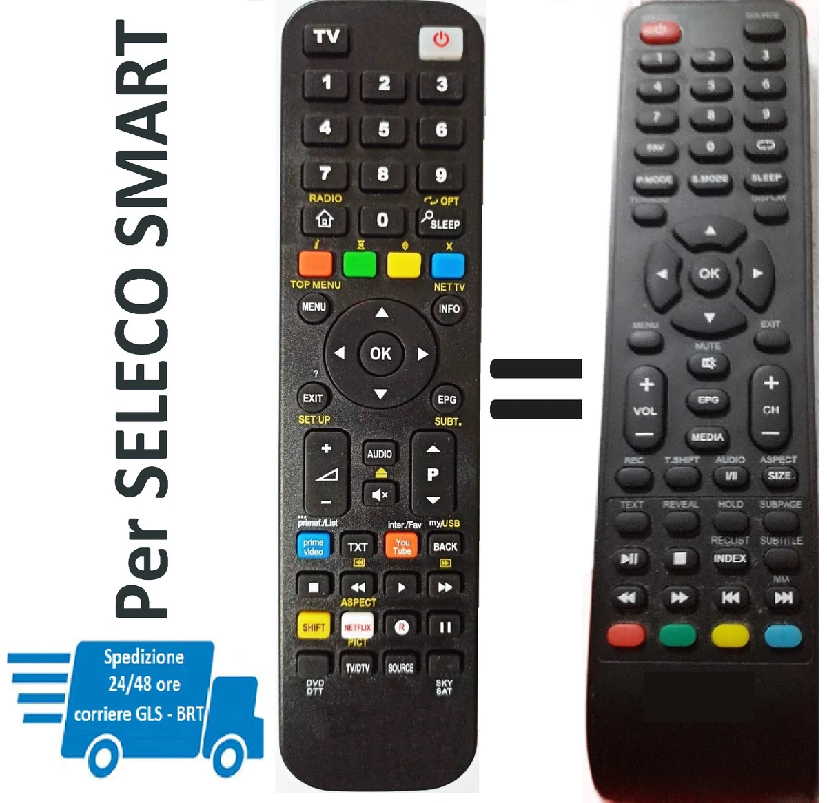 Telecomando Di Ricambio Per TV Teleco TEK19D, TEK22D, TEK22DE - BELIFE