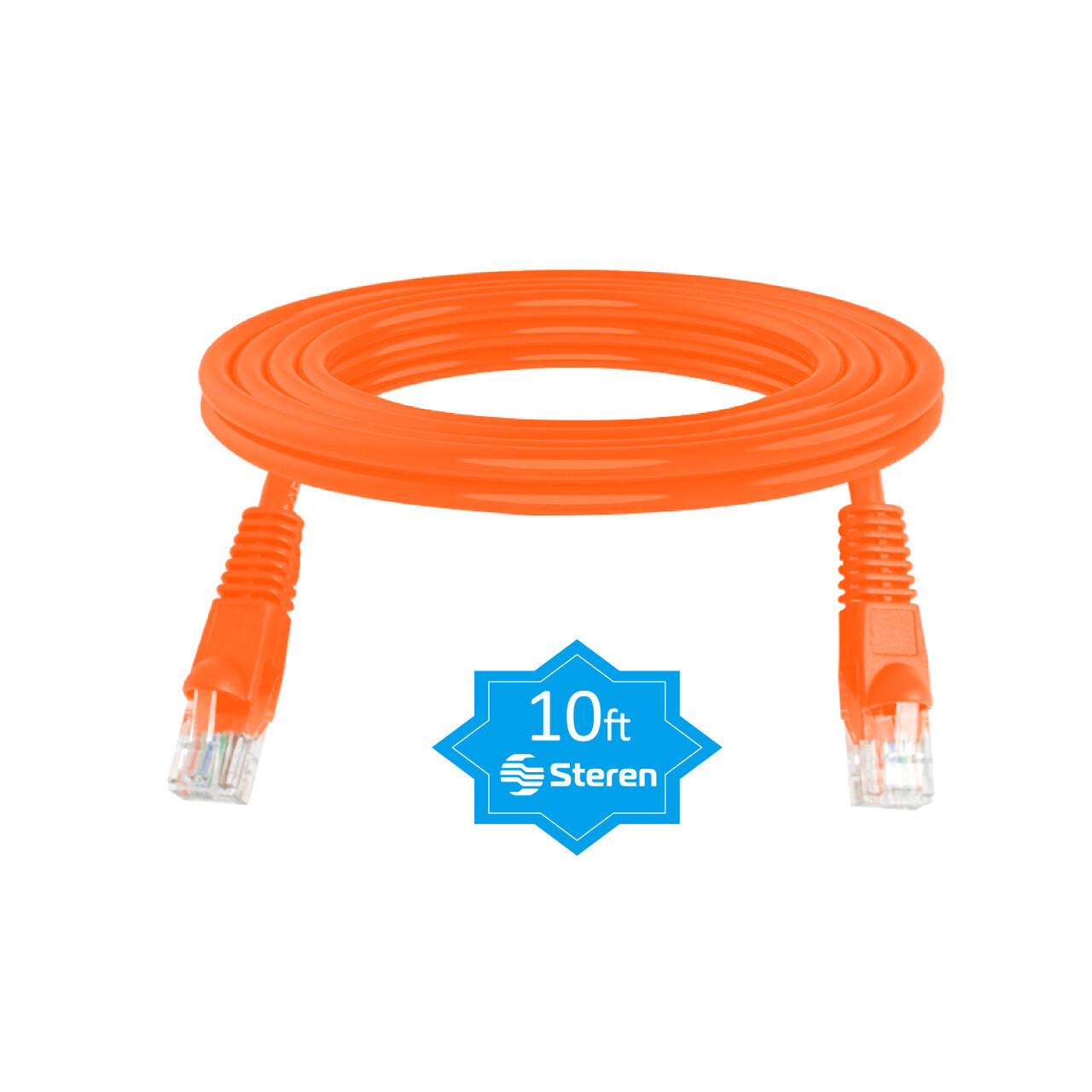 10ft Cat5e Ethernet Cable - Molded Snagless UTP Orange cULus Certified-image