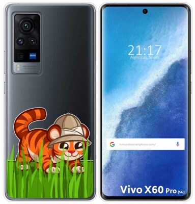 Gel Transparente Hülle Für Vivo X60 Pro 5G Tigerdesign Zeichnungen