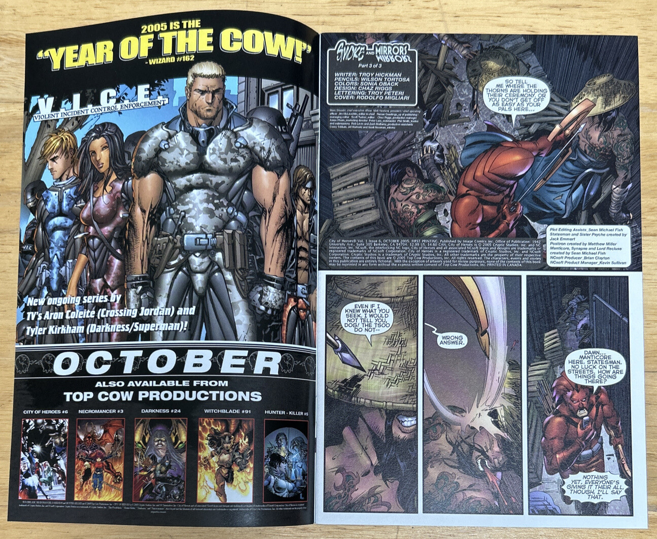 City of Heroes 6/Villains 1 Flip Comic Book; Hickman/Tortosa; Fish