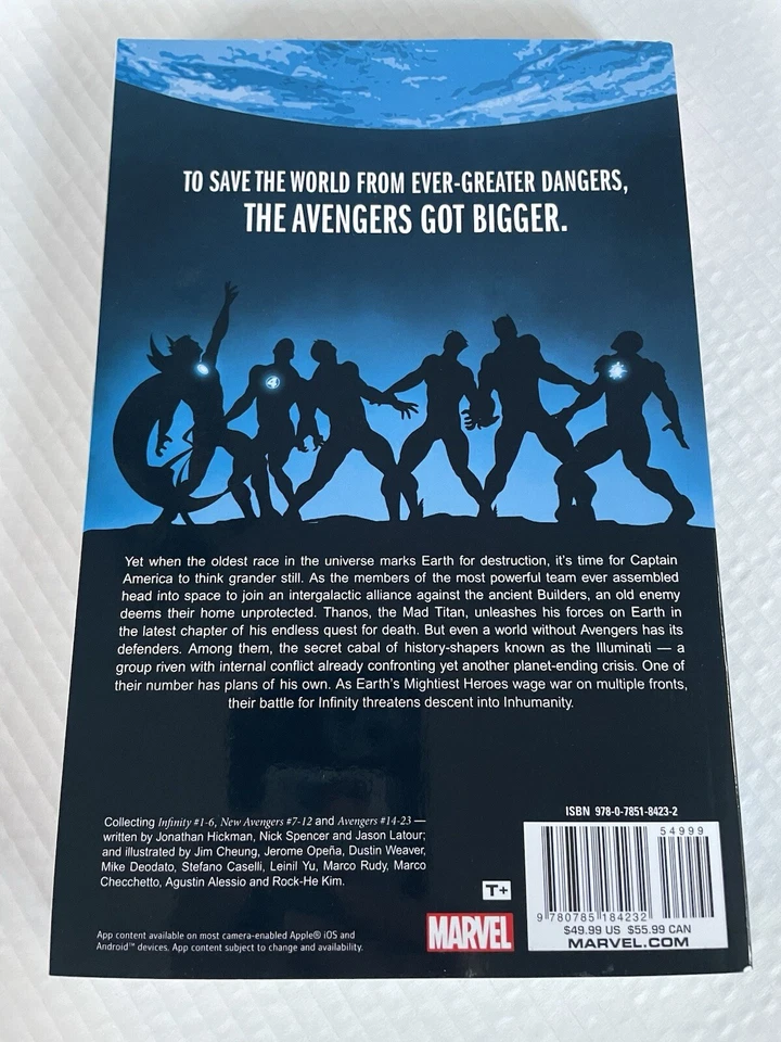 INFINITY Marvel Comics novela gráfica de tapa dura de Jonathan Hickman 2014 Thanos Foto 3 de 3