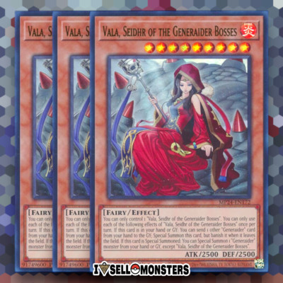 Yu-Gi-Oh! TCG 3x Vala, Seidhr of the Generaider Bosses MP24-EN x3 ULTRA YUGIOH! 