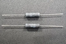 Lot of 2 RS0053R000FE12 Vishay Resistor Wirewound 3 Ohm 1% 5W Axial Silicone