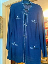 Ming Wang Navy Knit Jacket