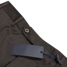 Zanella NWT Dress Pants Size 35 US Devon In Solid Brown 100 Wool
