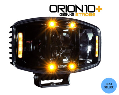 LEDSON Orion10+ Gen2 Strobe LED Auxiliary Light 100W with warning lights