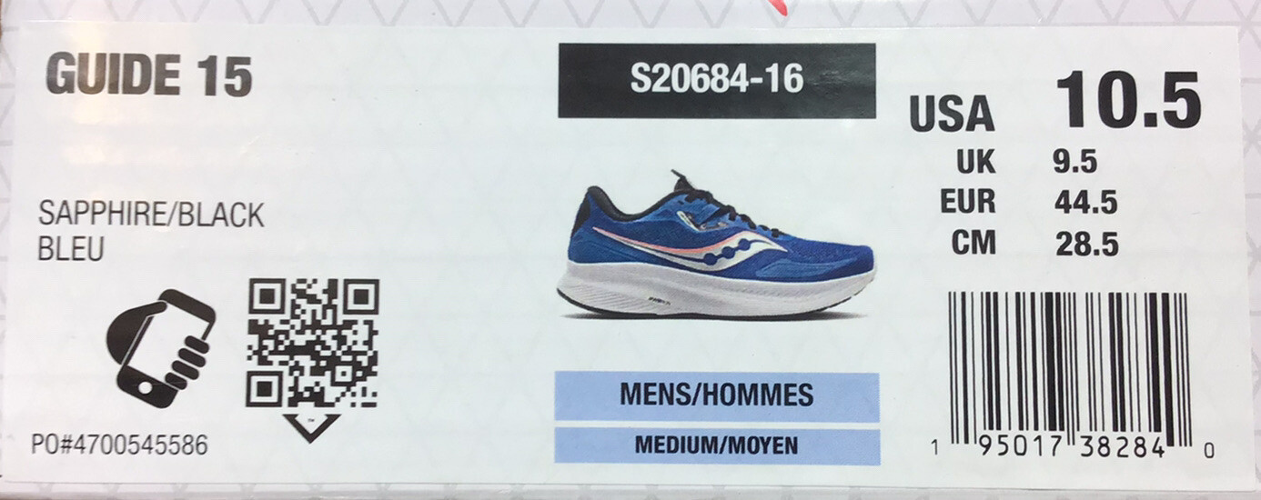 Saucony Men's Guide 15 Sapphire/Black Running Shoes image 7