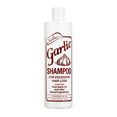 Nutrine Garlic Shampoo For Excessive Hair Loss 16oz Contains Pure Garlic Oil