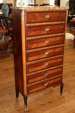 Late 19th Century French Louis XV Style Kingwood Chest Of Drawers Lingerie Chest