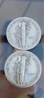 1941 S, 1945 S  2 Mercury Dimes 90% Silver good condition 10C