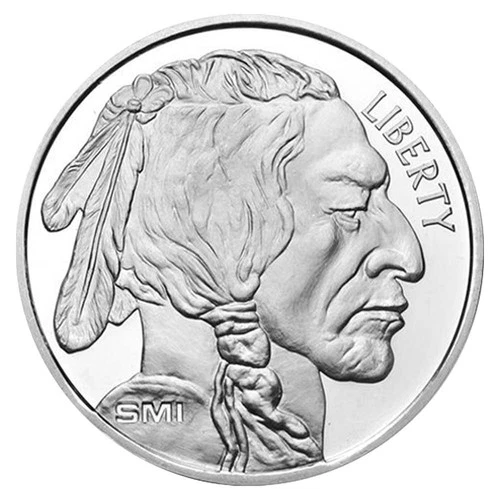 Sunshine Mint 1-oz Buffalo .999 Silver Round Mint Mark SI