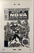 What If...NOVA? Original Comic Art-B&W Oversized 17x11 Production Cover-Iss. #15
