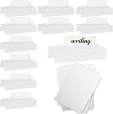 100 Pieces 2 Inch Insertable Self-Adhesive Tabs with Printable Inserts and File