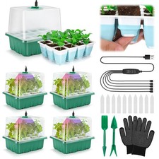 Seed Starter Tray with Grow Light, 60 Flexibl...