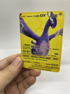 Shadow Lugia GX Gold Metal Pokémon Card-Collectible Gift Display！PRETTY