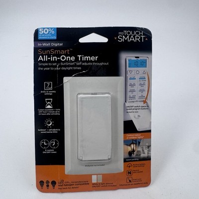 myTouchSmart 7-Day Digital Indoor In-Wall Smart Timer with SunSmart Technology