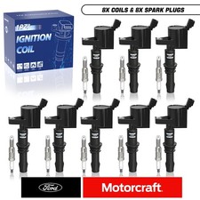8x Dg511 Motorcraft Ignition Coil Sp546 Spark Plug For Ford F150 5.4l 2004-2010
