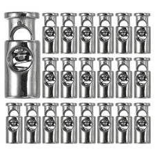 35Pcs Plastic Spring Cord Locks Elastic Toggle Stop Slider Clamp, Black