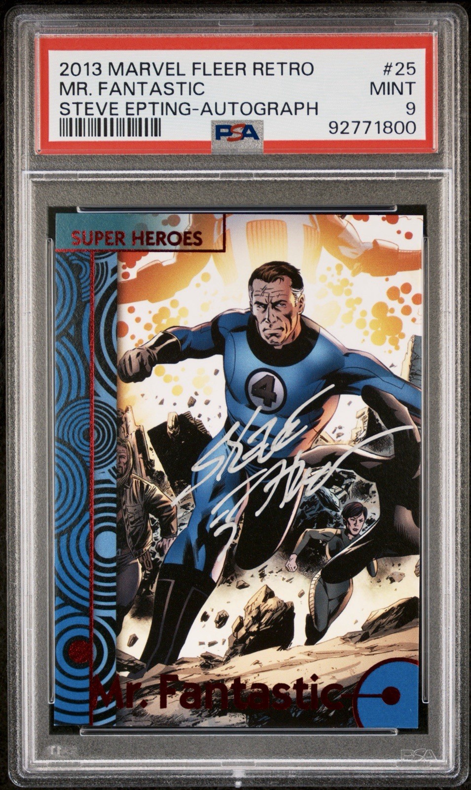 Mr. Fantastic #25 Marvel 2013 Fleer Retro trading card — raw and PSA graded price guide