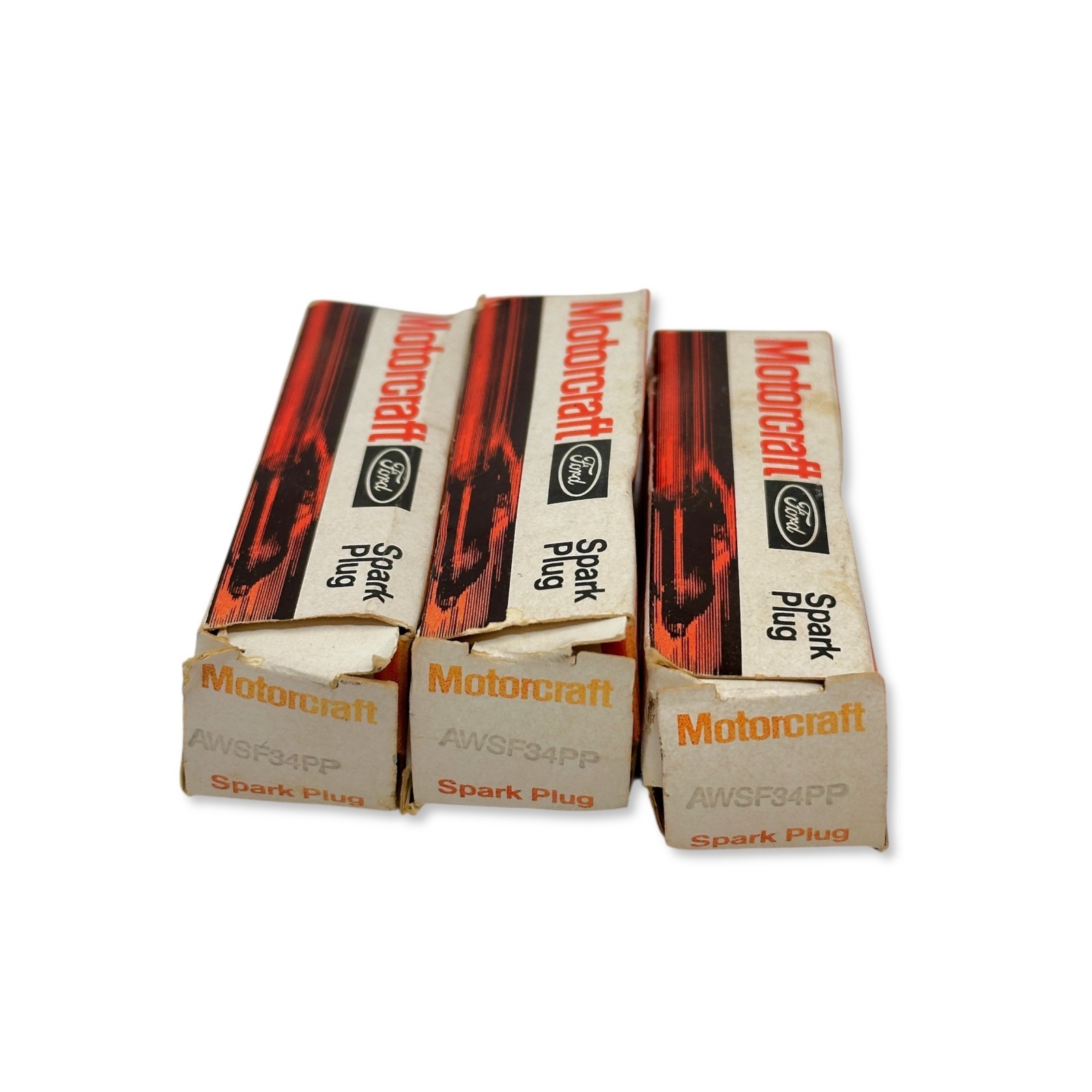 Motorcraft AWSF34PP Double Platinum Spark Plugs - New Old Stock Set of 3