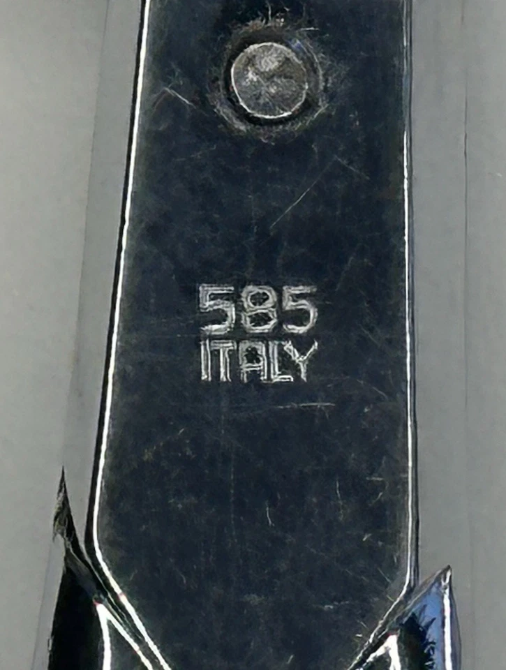 Mundial Duckbill Appliqué Scissors 585 Made in Italy Pre-Owned - Image 4 of 4