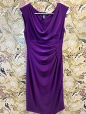 Chic Purple Draped Dress by Lauren Ralph Lauren - Size 6