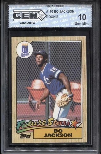 Bo Jackson RC 1987 Topps #170 Royals Rookie GEM MINT 10