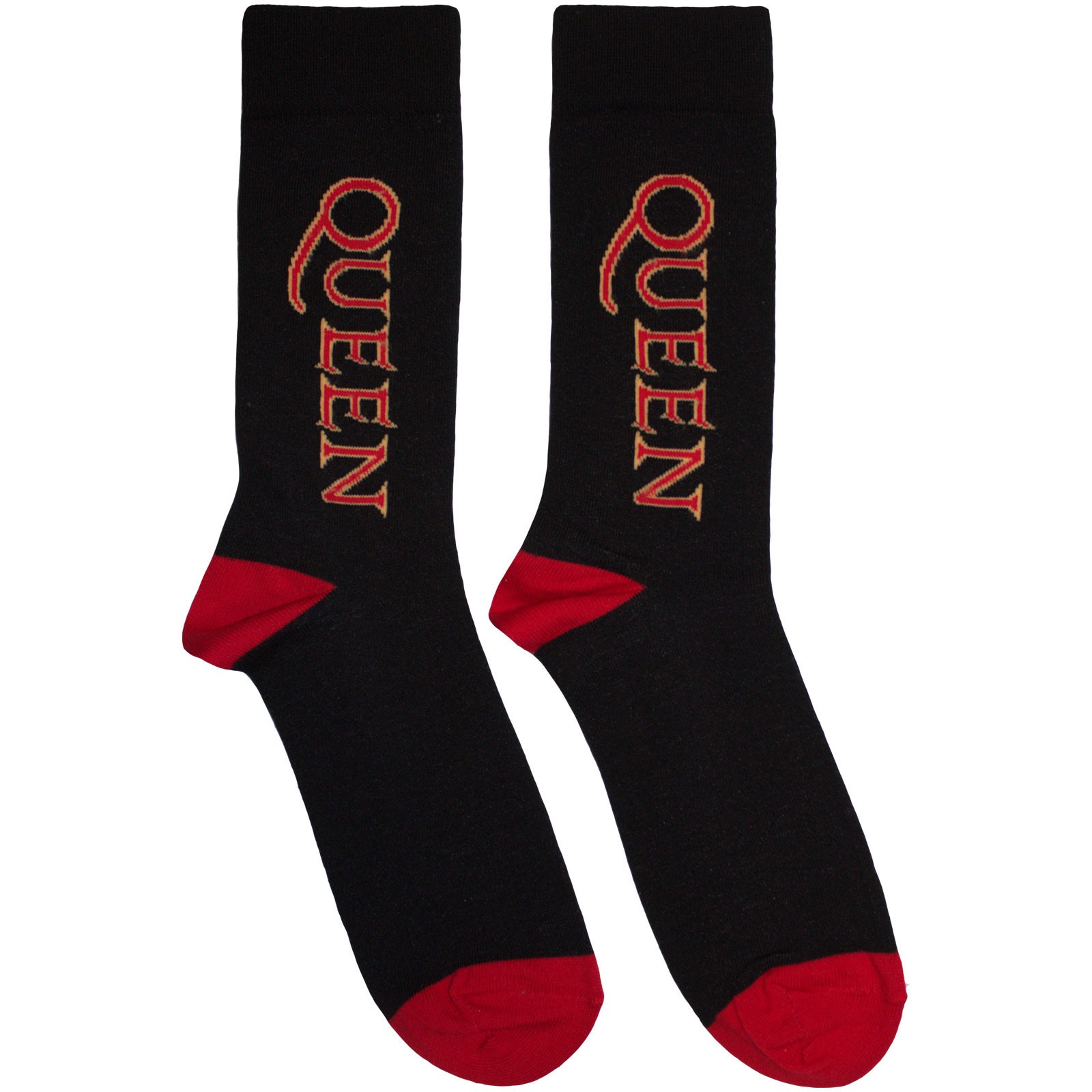 Queen Unisex Ankle Socks Red Logo Vertical (Black) (UK Size 6 - 11) Official