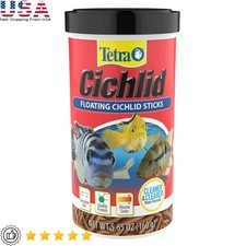 Floating Cichlid Pellets Fish Food Nutritional Diet Protein Rich 5.65oz Sticks