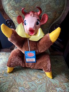 Vintage Stuffed Borden Milk Elsie Cow Rubber Face My Toy Plush Pal Original Tag