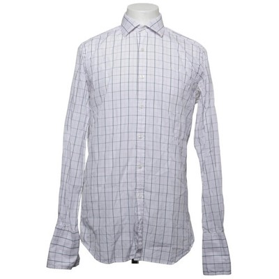 TM Lewin, Hemd, Größe: 39, model: lewin 100, Weiß/Blau, Baumwolle, Karo #WY6