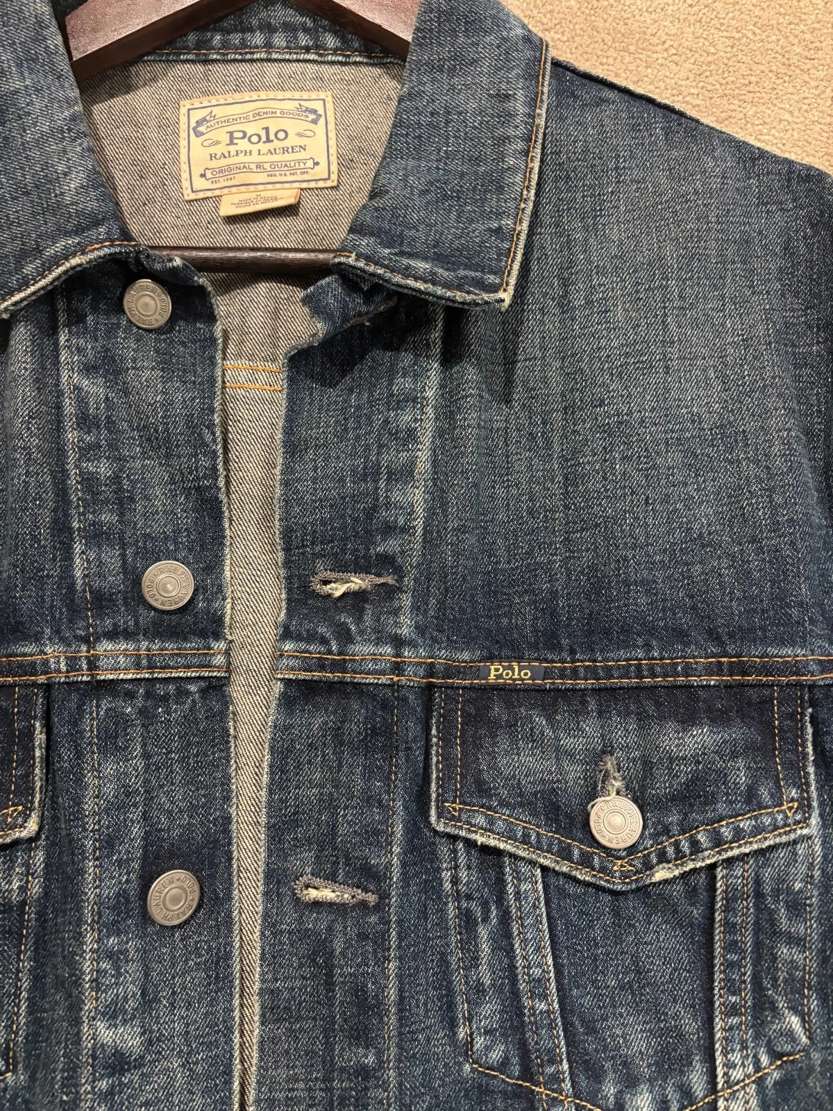 Polo Ralph Lauren Denim Trucker Jacket — Size Medium
Opens in a new window or tab