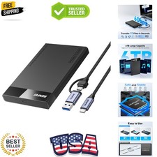2.5 Inch SATA to USB Tool Free External Hard Drive Enclosure 6Gbps, Optimized...