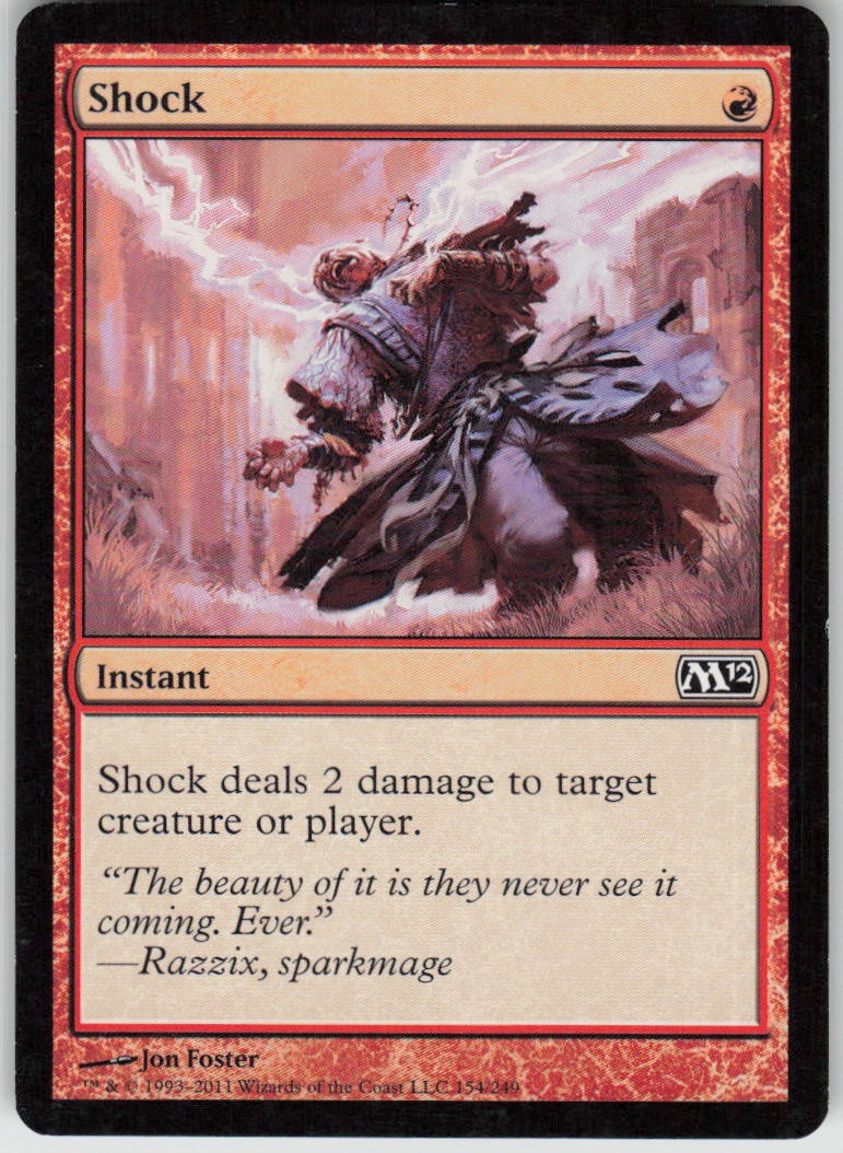 Shock 154 Common Magic 2012 (M12) Magic: The Gathering Lightly Played