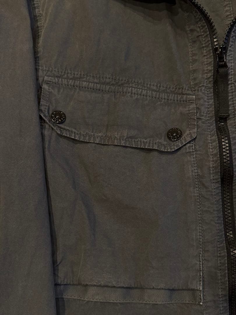 Stone Island Garment Dyed Overshirt L Lead Grey 23FW Regular Used image 5