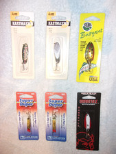 Lot OF 6 Acme Kastmaster - Eppinger Dardevle - Thomas - Super Duper Fishing Lure