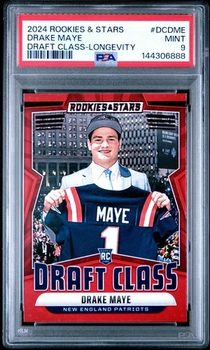 2024 Rookies & Stars Drake Maye Draft Class Longevity Rookie #DC-DME PSA 9 Mint