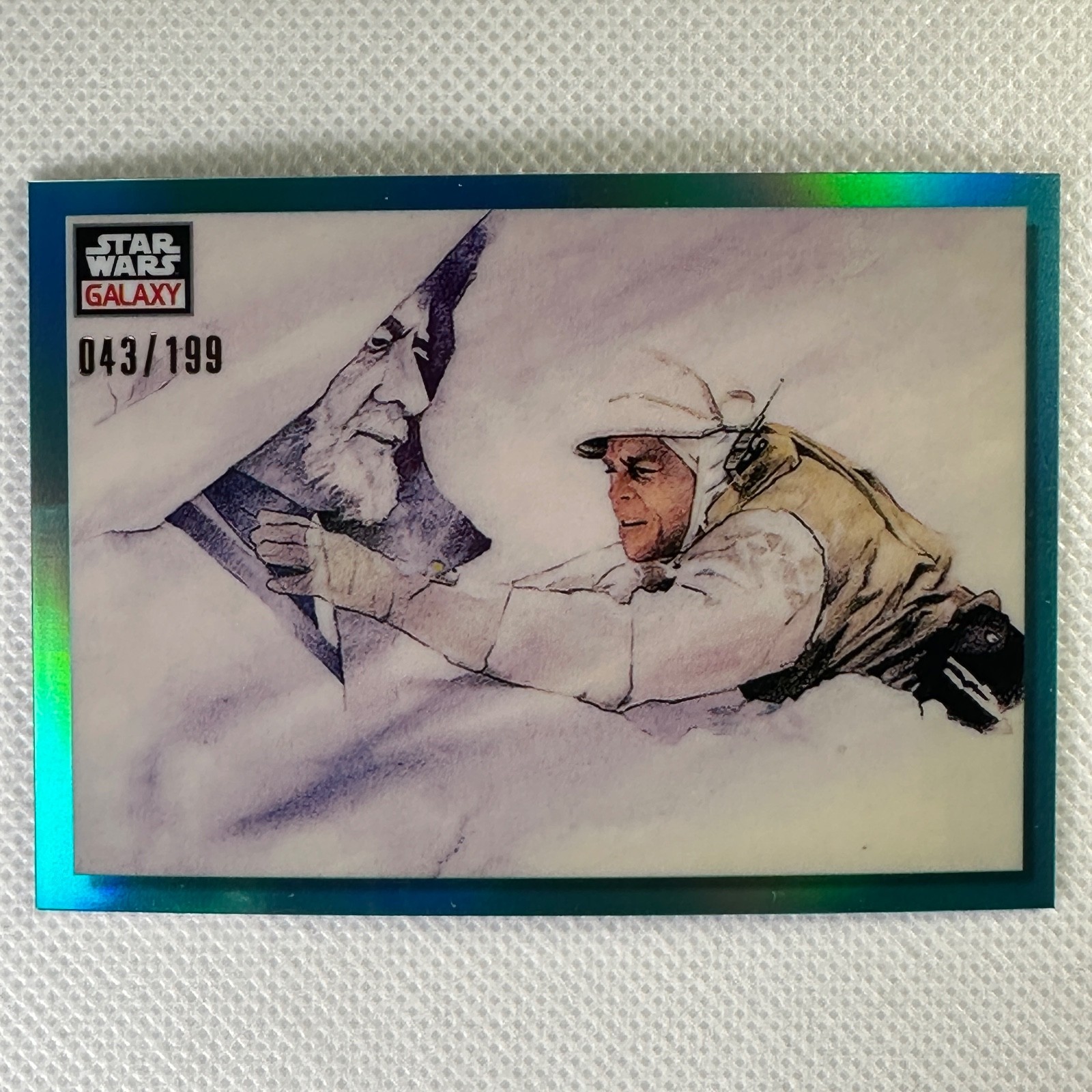 2023 Topps Chrome Star Wars Galaxy #31 Kenobi's Visage Aqua Refractor /199