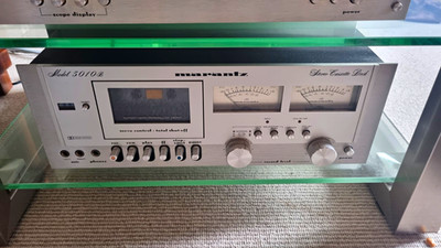 Marantz 5010B Kassettendeck Dolby NR Stereo Silber RCA Mikrofon Kopfhörer