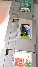 3 Nintendo games NES top Players tennis,racket attack,Jack Nickolas   bc21 26170