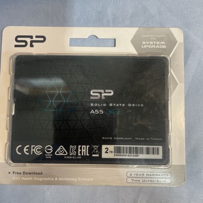Silicon Power 2TB SSD 3D NAND A55 SLC Cache Performance Boost SATA III 2.5'' 7mm