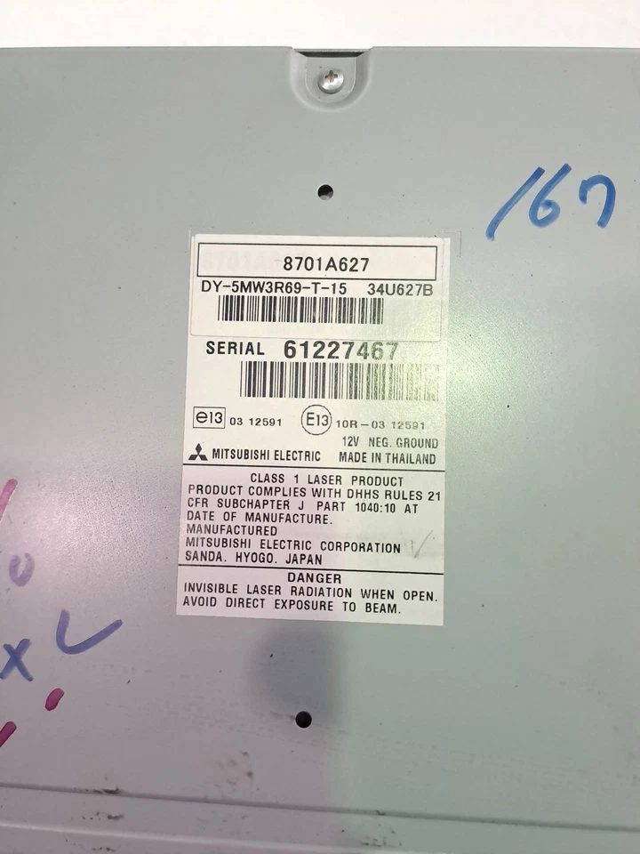 8701A627 AUDIOSYSTEM / RADIO-CD / 618499 FÜR MITSUBISHI ASX - Bild 2 von 4