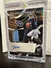 2022 Spectra MALIK WILLIS Aspiring RPA Rookie Patch Auto RC /99 TITANS
