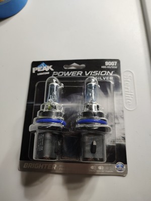 PEAK Lighting Power Vision Silver 9007 HB5 65W Brighter White Headlight Bulbs